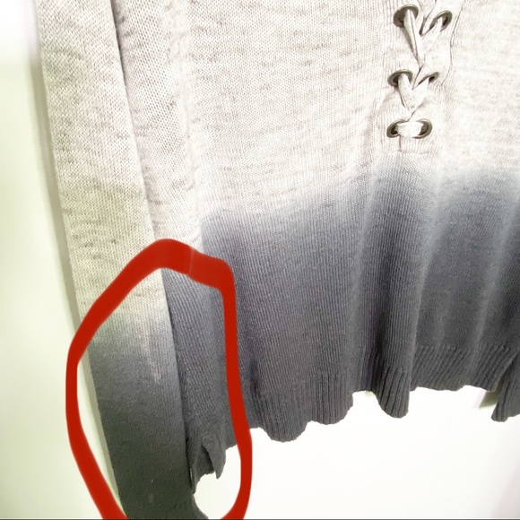 Ombré Oversize Knit Sweater AEO in Gray Black - Picture 7 of 8